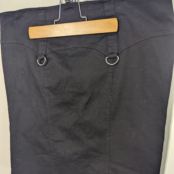 Lip Service Pencil Skirt with studs zip front black d rings 2XL XXL - Picture 4 of 8